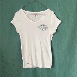 Harley-Davidson Women's White Short Sleeve Tee